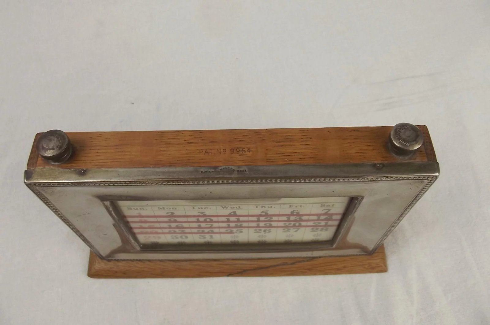 Sliver Plated Frame Perpetual Calendar - Image 6