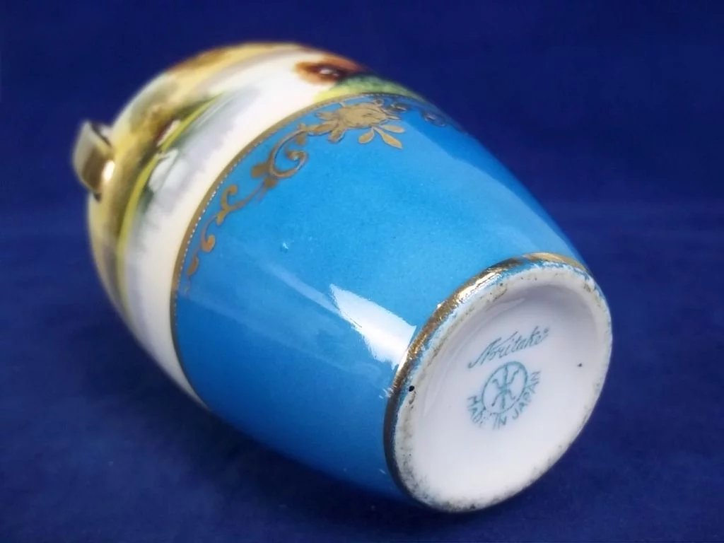 Small Cornflower Blue Hand Painted Tyg Vase by Noritake - Image 5
