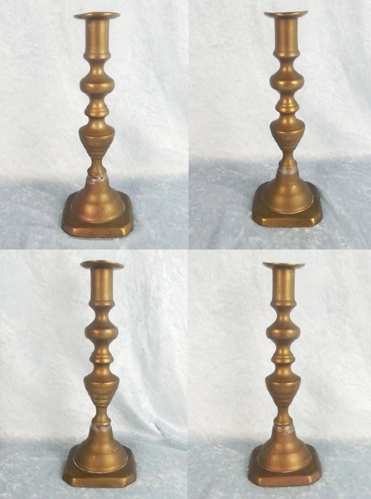 Small Pair Of 19th Century Brass Ejector Candlestick #5 - Image 8