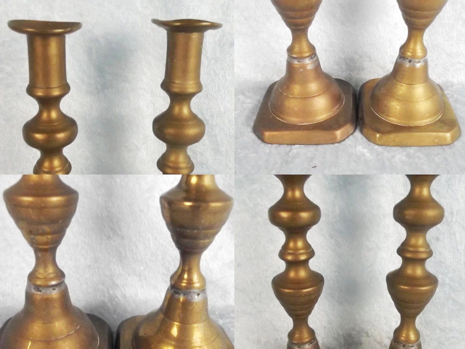 Small Pair Of 19th Century Brass Ejector Candlestick #5 - Image 2