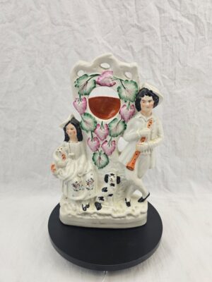 Staffordshire Watch Holder, Shepherd Girl & Flautist