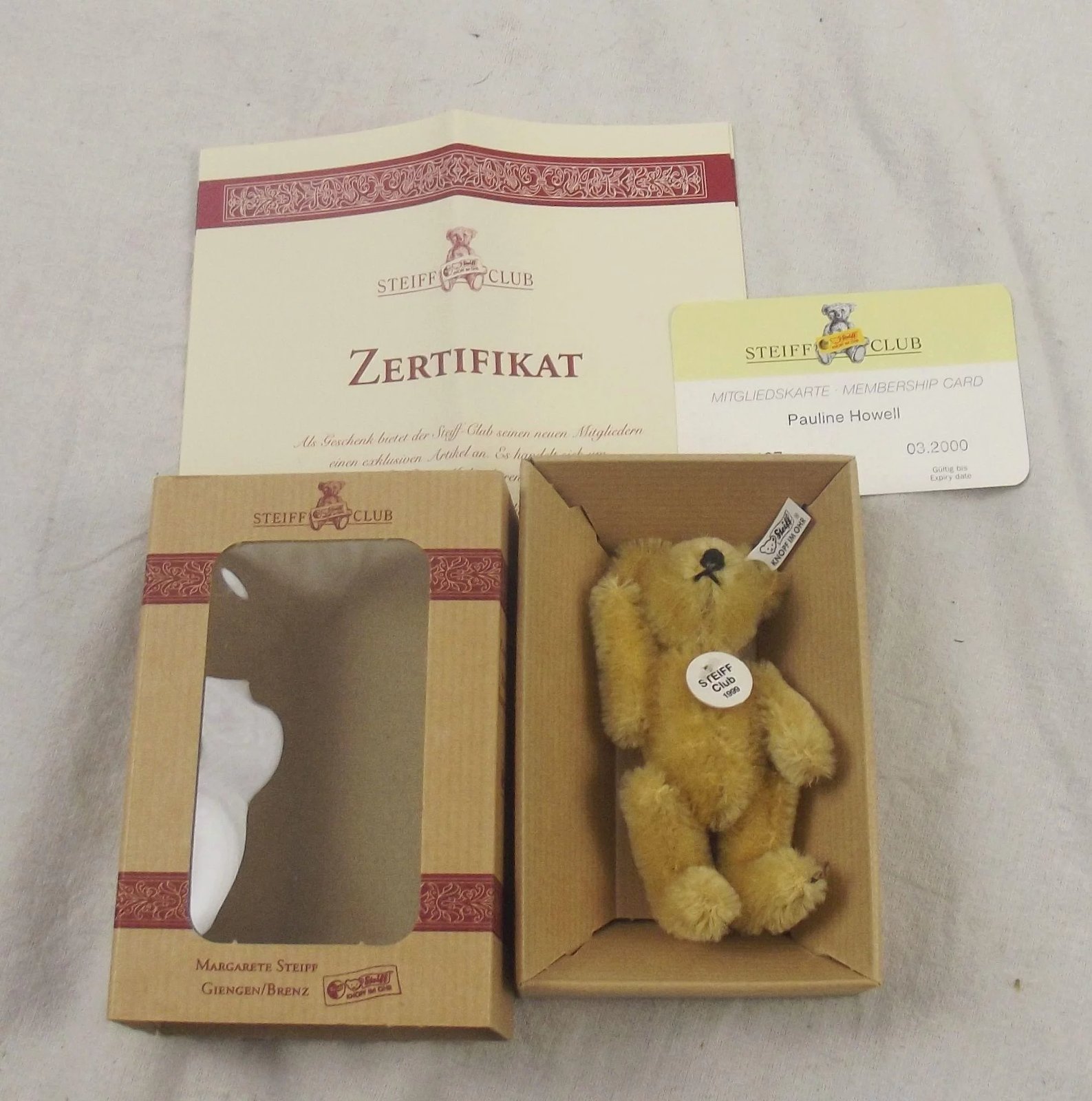 Steiff Club Teddy Bear Minature 1999 - Image 5