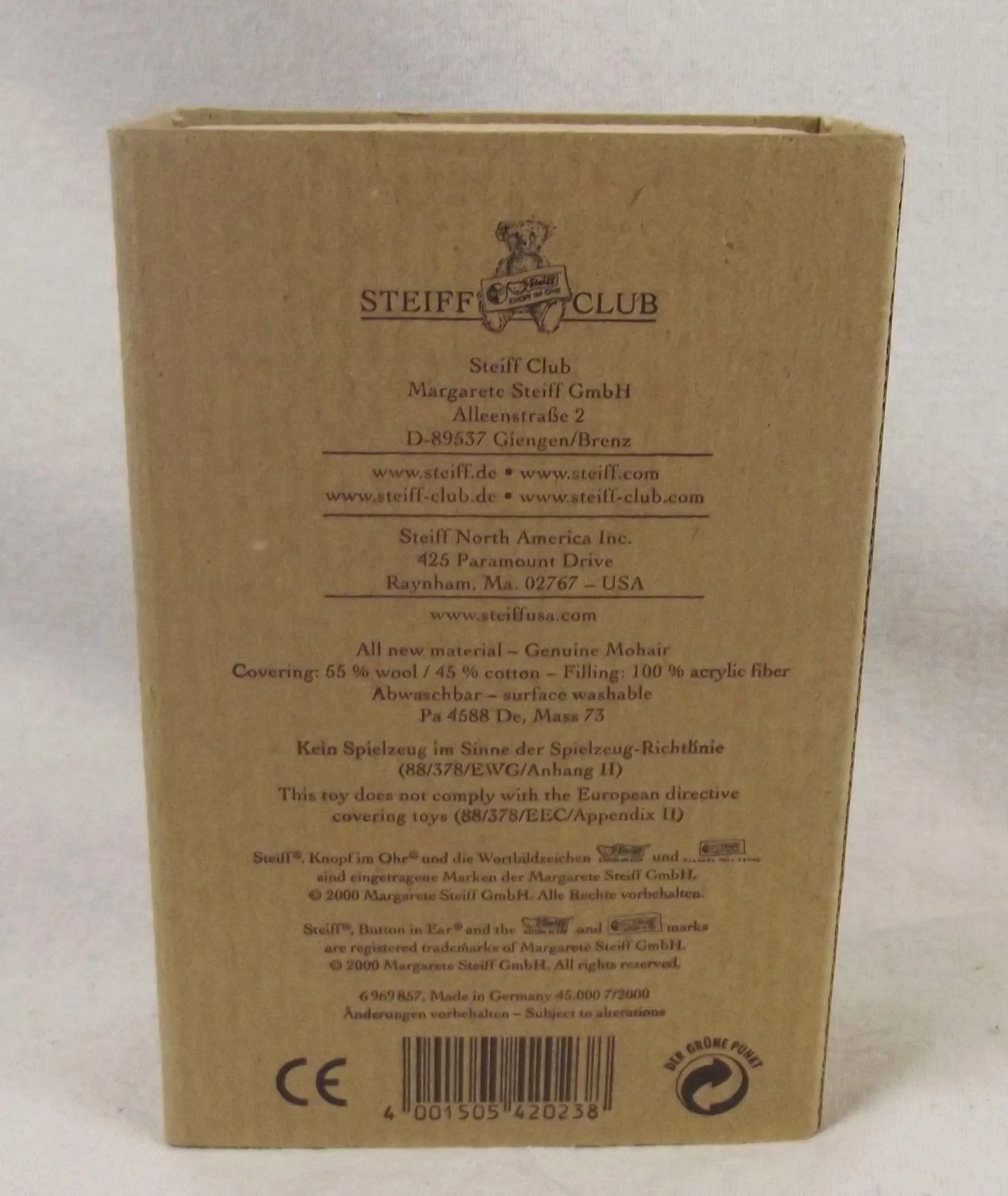 Steiff Club Teddy Bear Minature 2001 #2 - Image 3