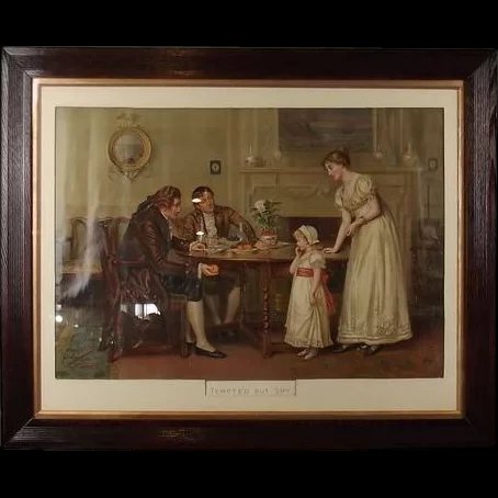 Tempted But Shy Circa 1910 Pears Print By G.G. Kilburne