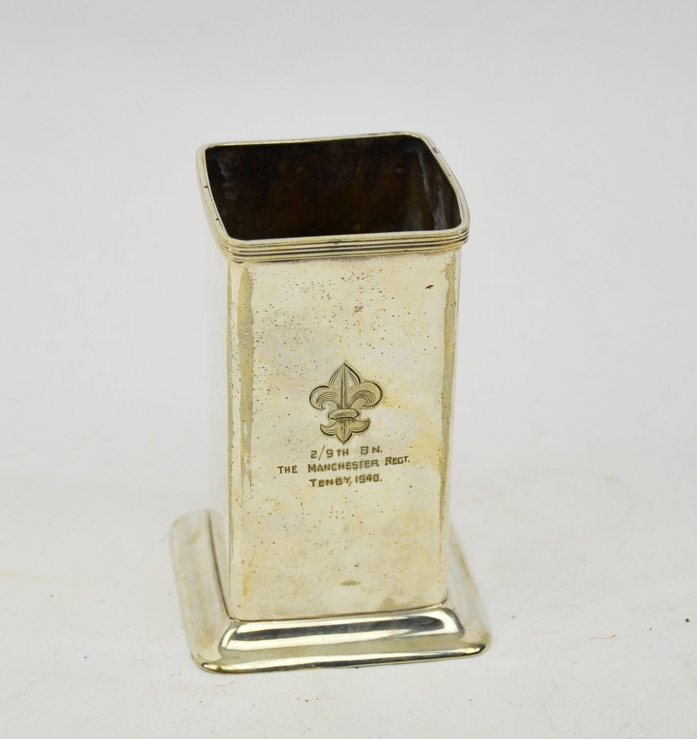 The Manchester Regiment 2/9th Battalion Silver Plated Flower Holder