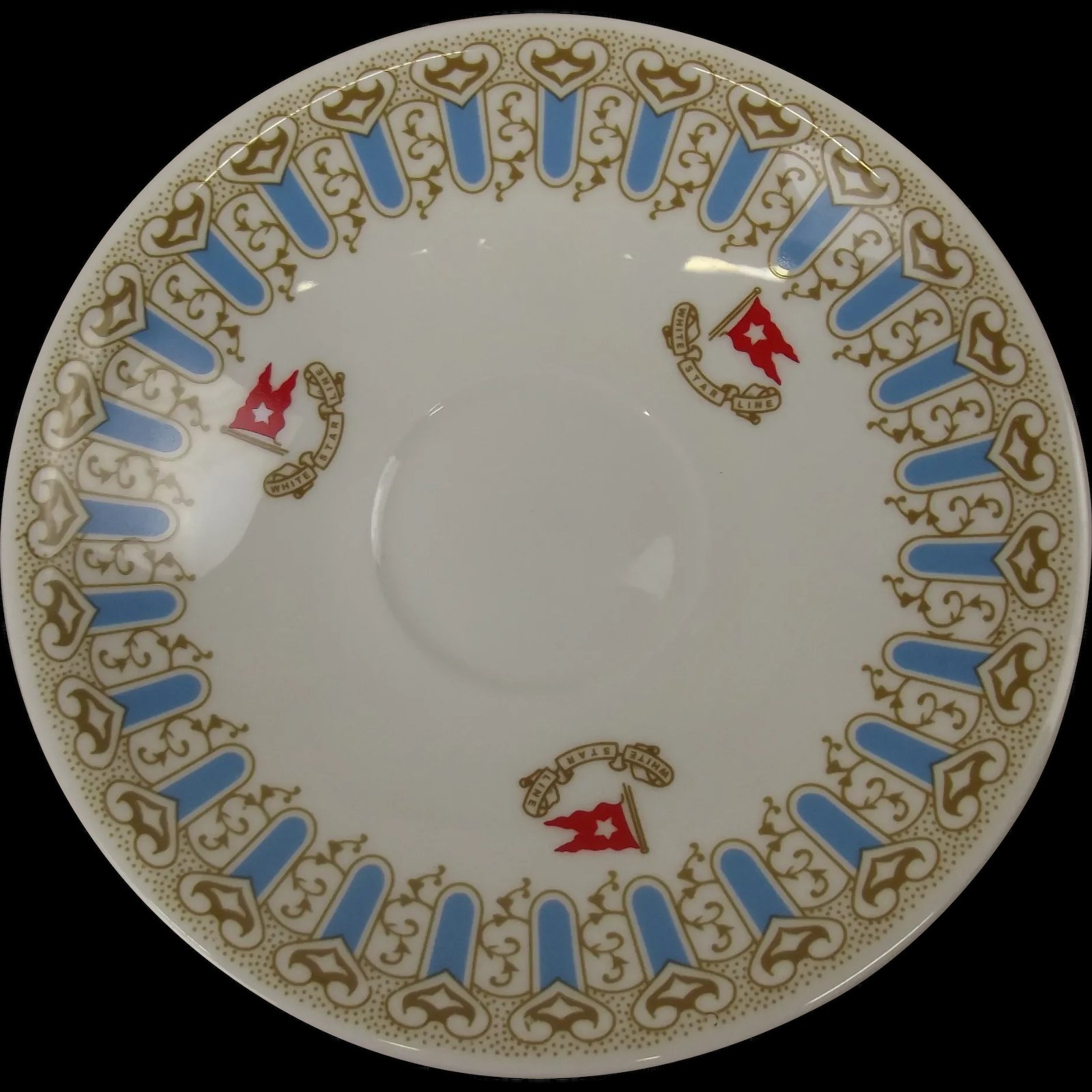 Titanic Movie Prop Of White Star Line 1st Class Saucer
