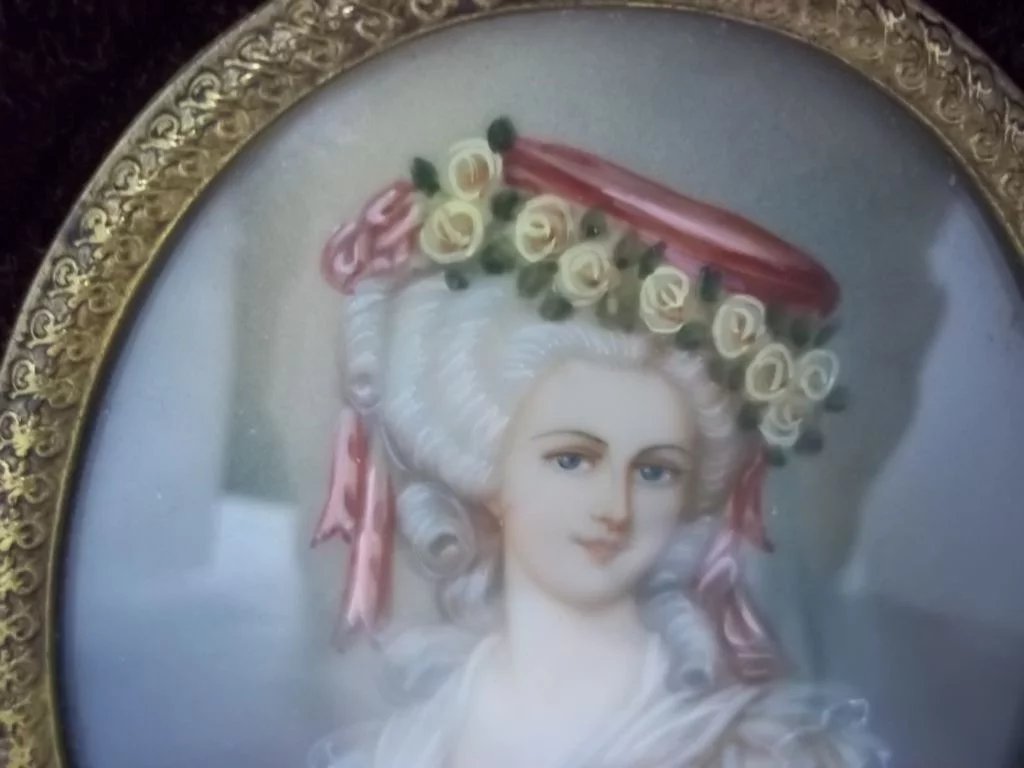Very Fine Miniature Portrait Of Maria Luisa of Savoy, c1830 - Image 5