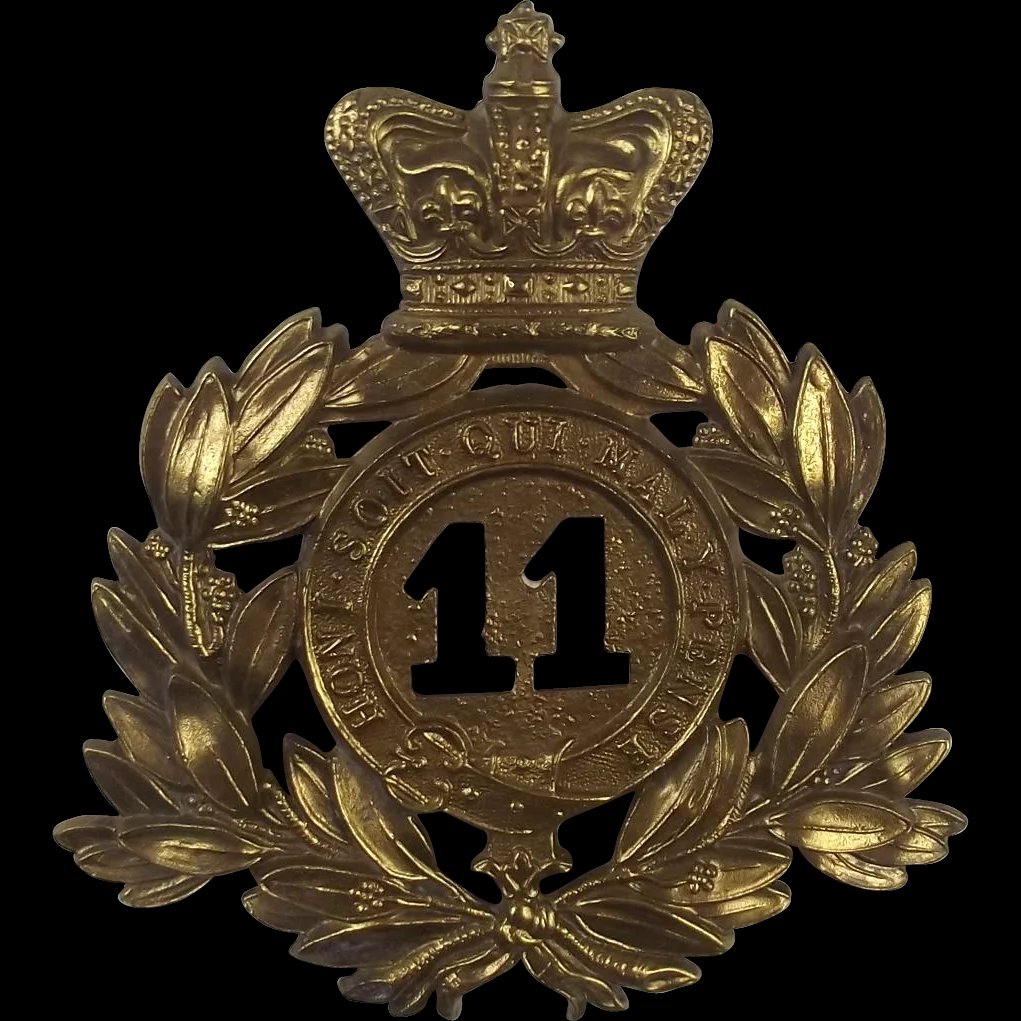 Victorian 11th Regiment Of Foot Shako Plate