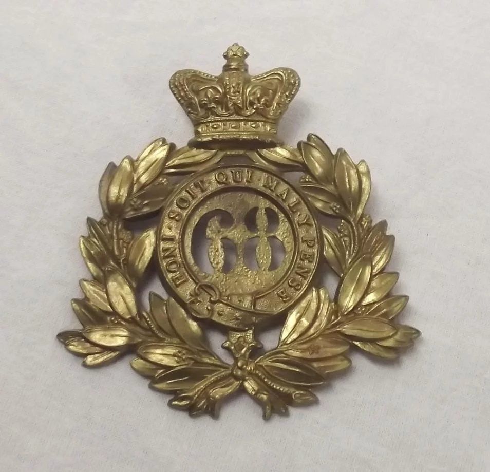 Victorian 68th Durham LI Regiment 1869-1878 Shako Plate