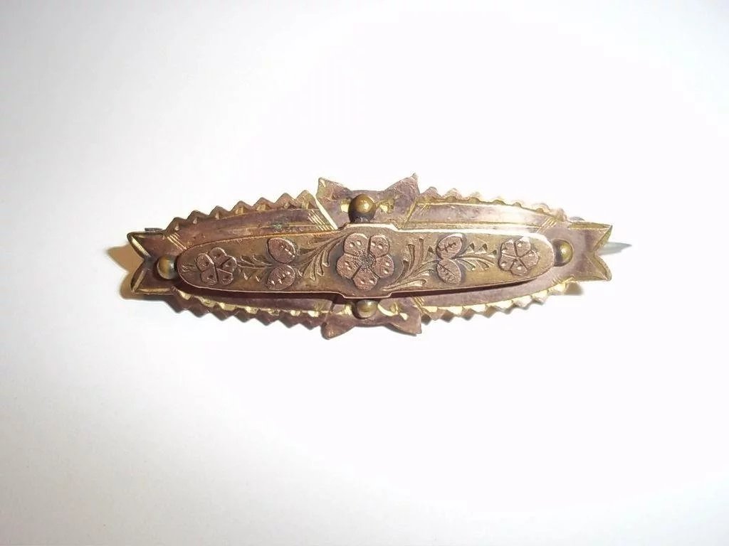 Victorian Cased 9 Ct Gold Veneer Aesthetic Style Brooch - Image 2