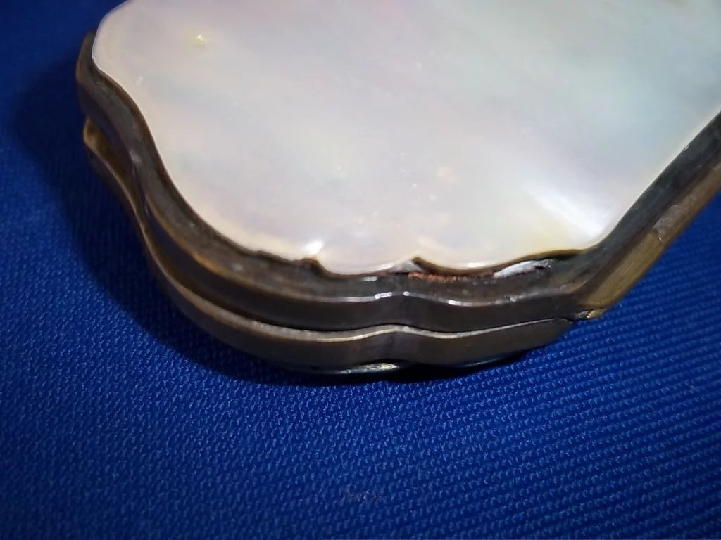 Victorian Engraved Mother of Pearl Small Purse - Image 9