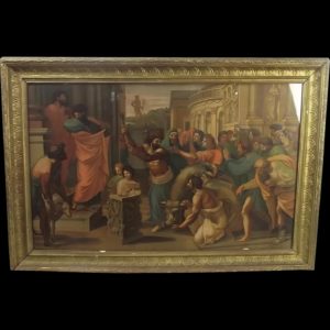 Victorian Framed Chromolithographic Print Of Raphaels ‘The Sacrifice at Lystra’ By Zorn & Co.