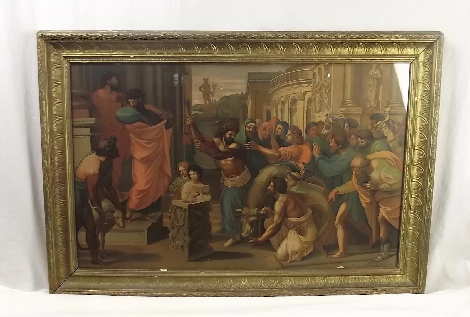 Victorian Framed Chromolithographic Print Of Raphaels ‘The Sacrifice at Lystra’ By Zorn & Co. - Image 2