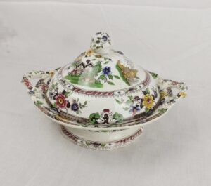 Victorian Ironstone Chinese Flora Lidded Tureen