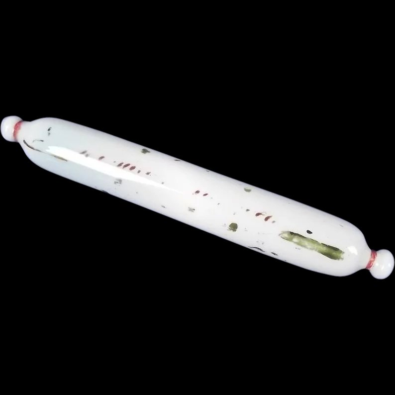 Victorian Opaque Glass Rolling Pin c.1860 No. 1