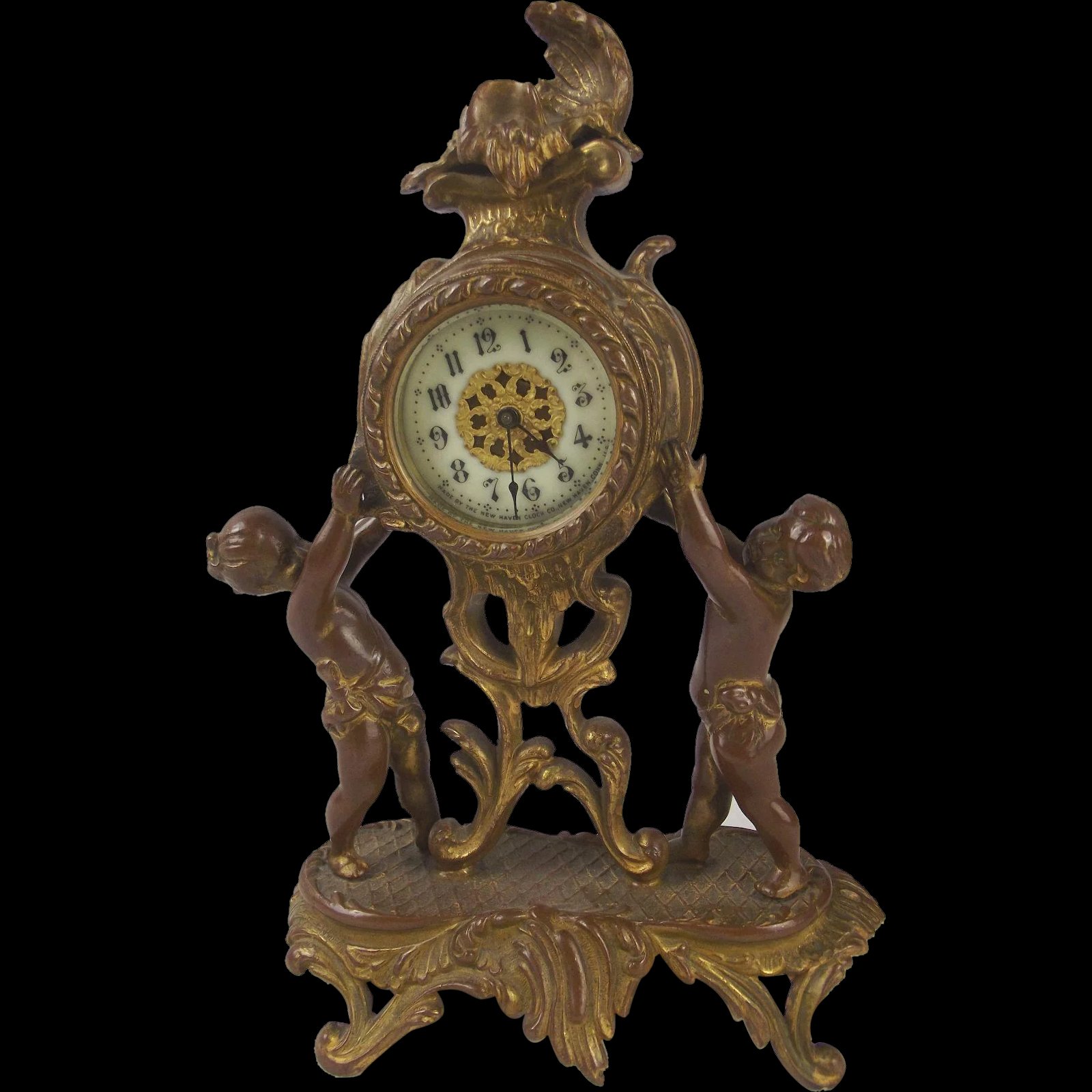 Victorian Ornamental Cherub Clock