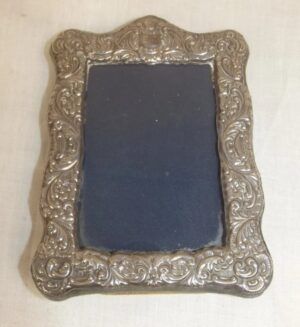 Victorian Style Silver Easel Photo Frame Embossed With Foliage And Flowers, London 1990