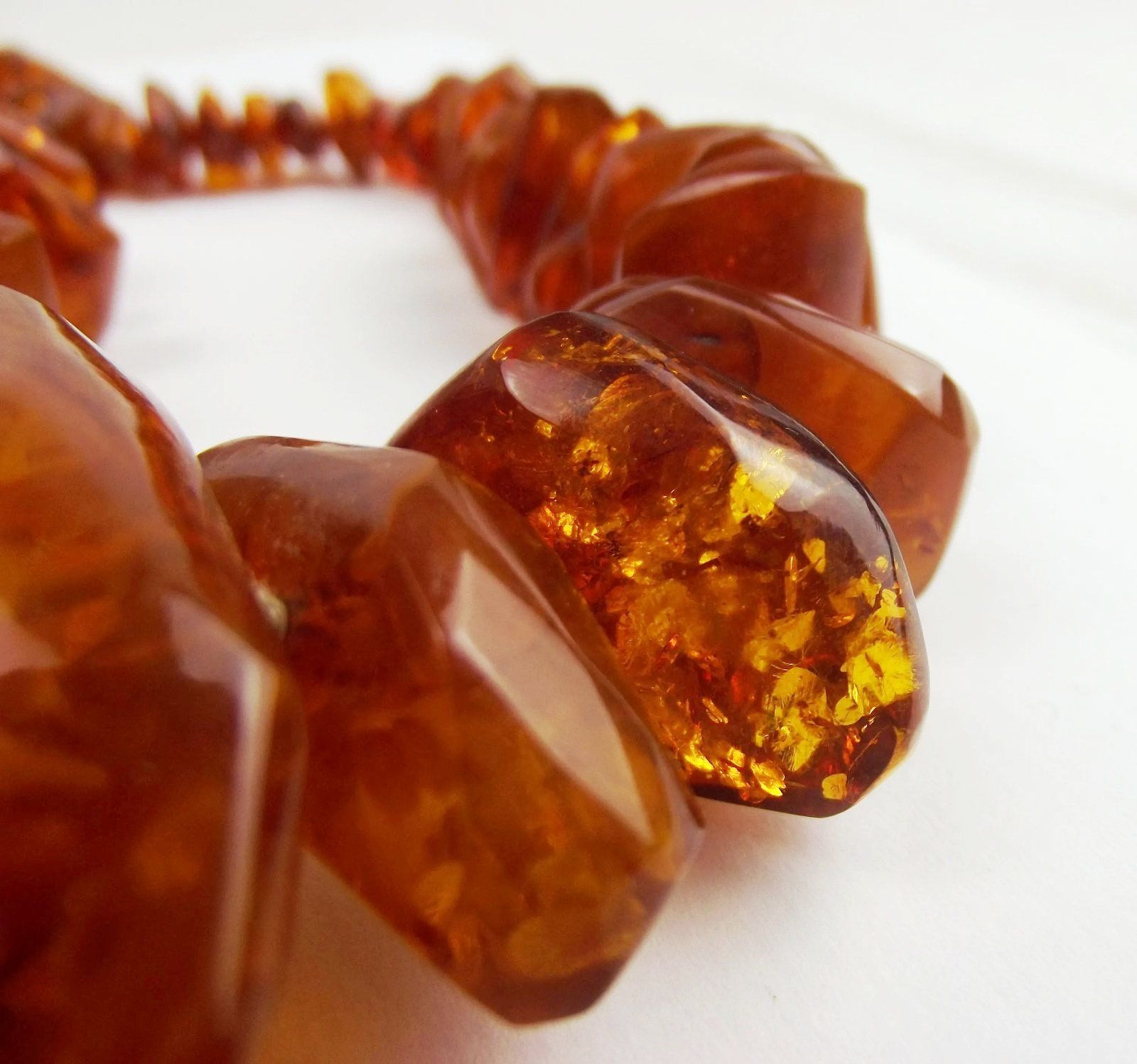 Vintage Amber Beaded Necklace c1920’s - Image 3