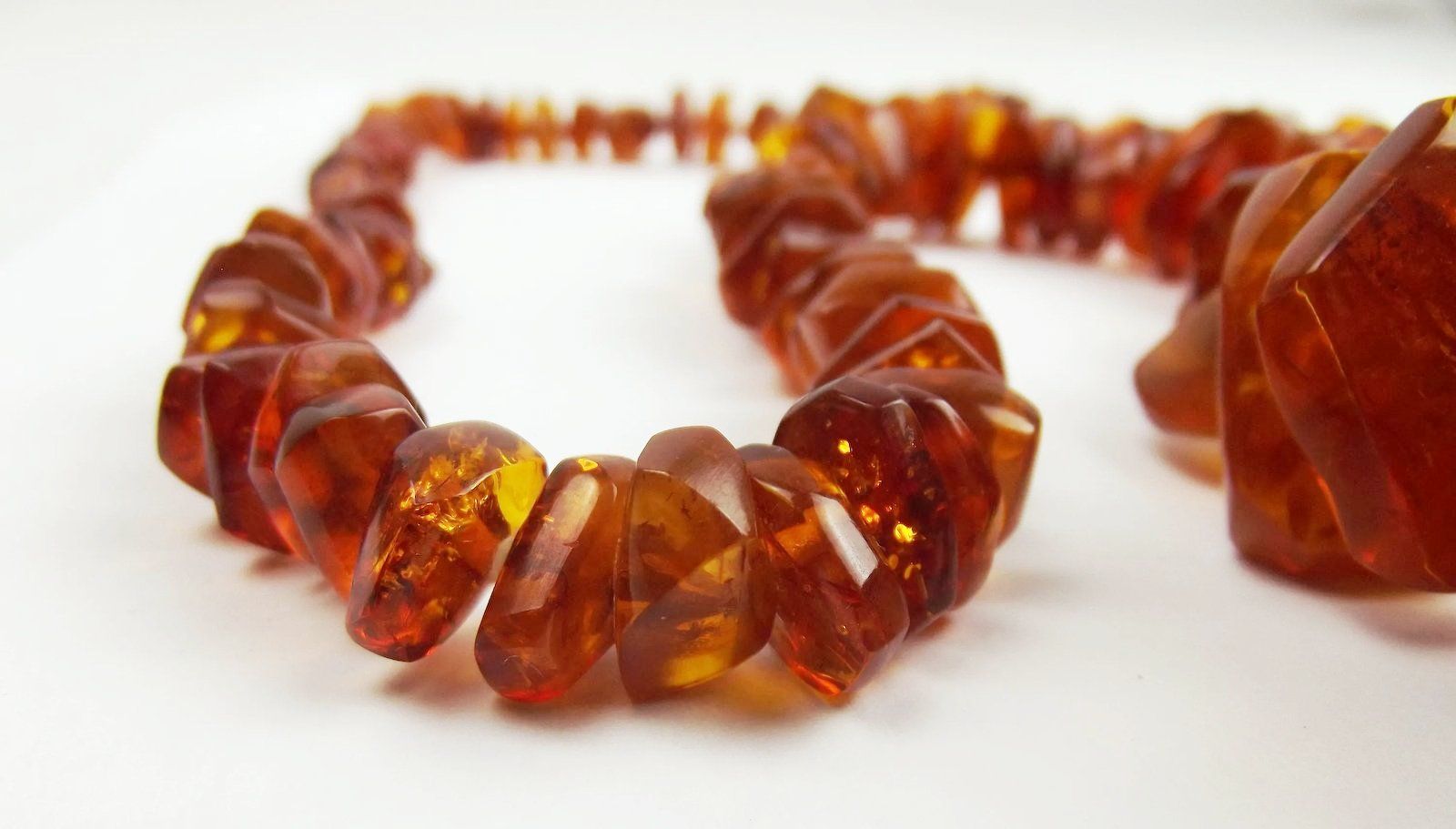 Vintage Amber Beaded Necklace c1920’s - Image 7