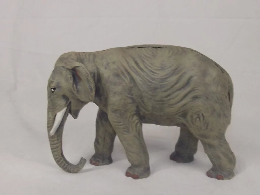 Vintage Composite Large Indian Elephant Figurine - Image 4