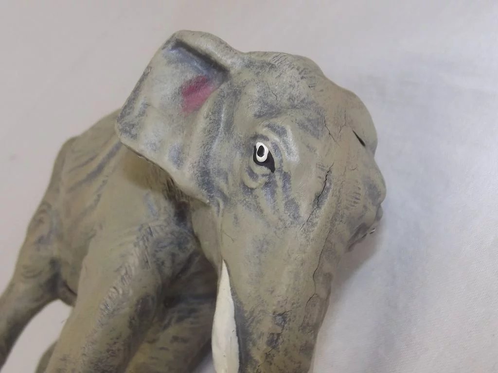 Vintage Composite Large Indian Elephant Figurine - Image 7