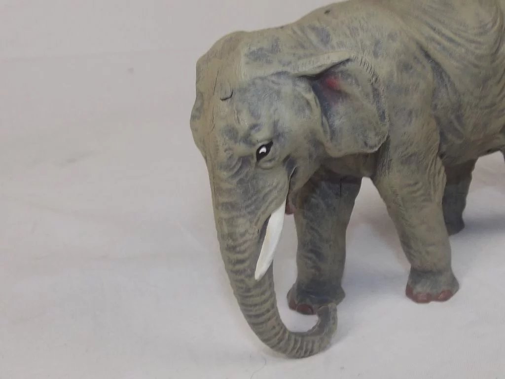 Vintage Composite Large Indian Elephant Figurine - Image 8