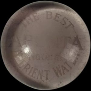 Vintage Edwardian Adenta Water Glass Advertising Paperweight