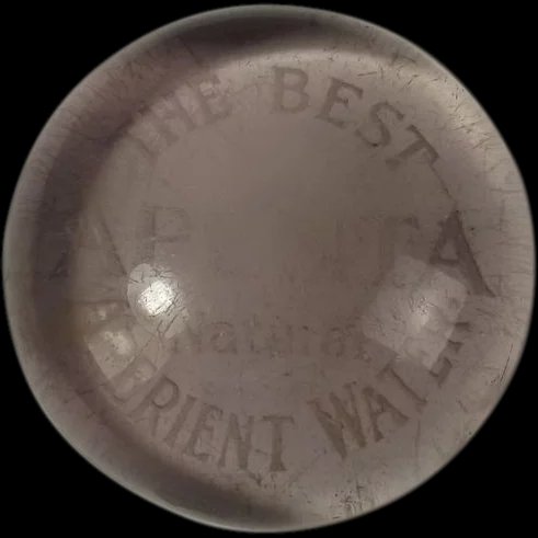 Vintage Edwardian Adenta Water Glass Advertising Paperweight