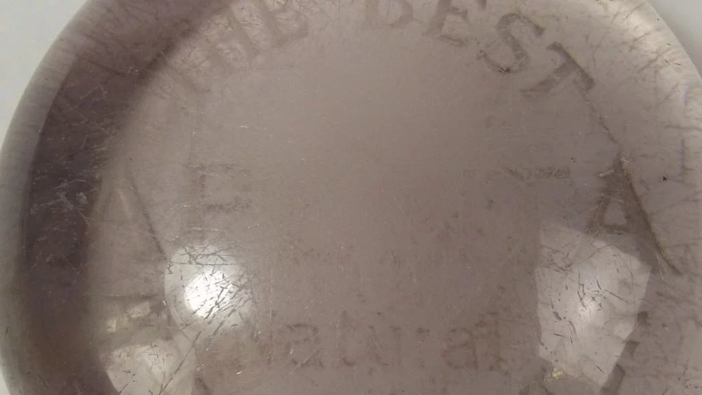 Vintage Edwardian Adenta Water Glass Advertising Paperweight - Image 3