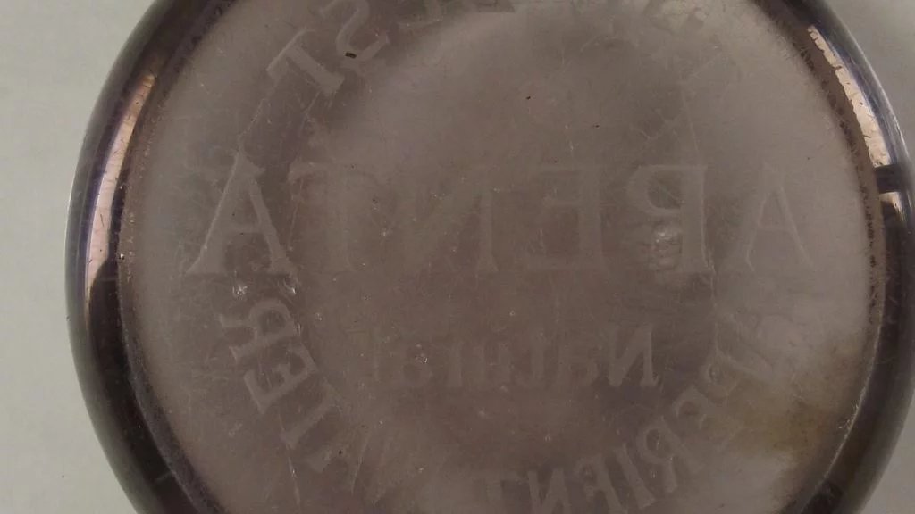 Vintage Edwardian Adenta Water Glass Advertising Paperweight - Image 9