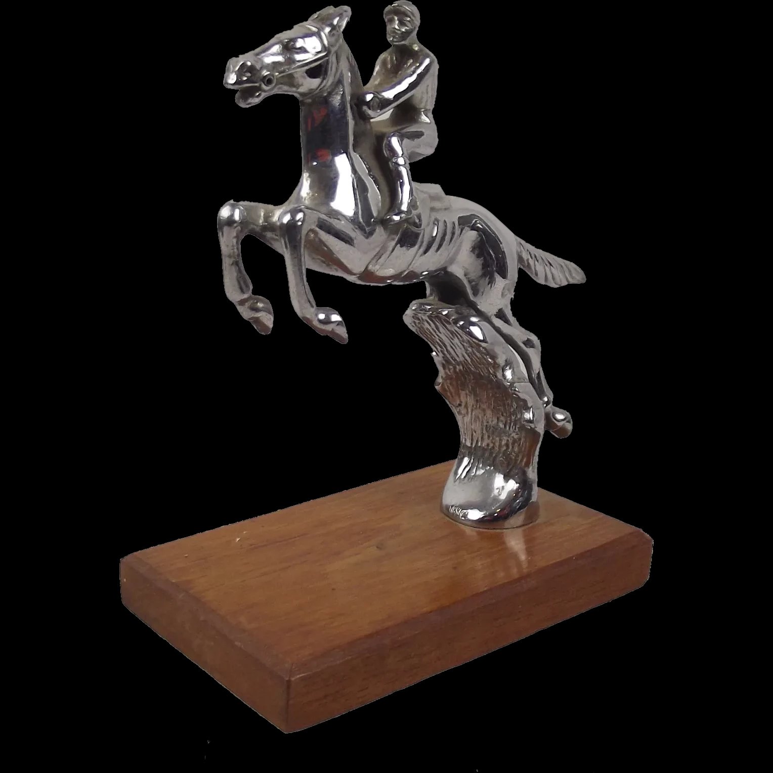 Vintage Horse and Jockey Car Mascot by Desmo