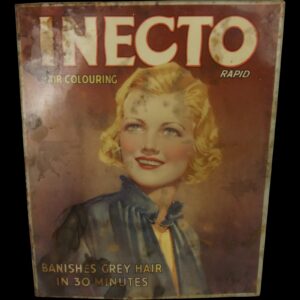Vintage Original Inecto Hair Colouring Tin Advertising Sign