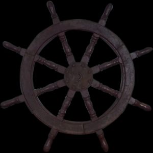Vintage Ships Wheel From A Chinese Junk #4