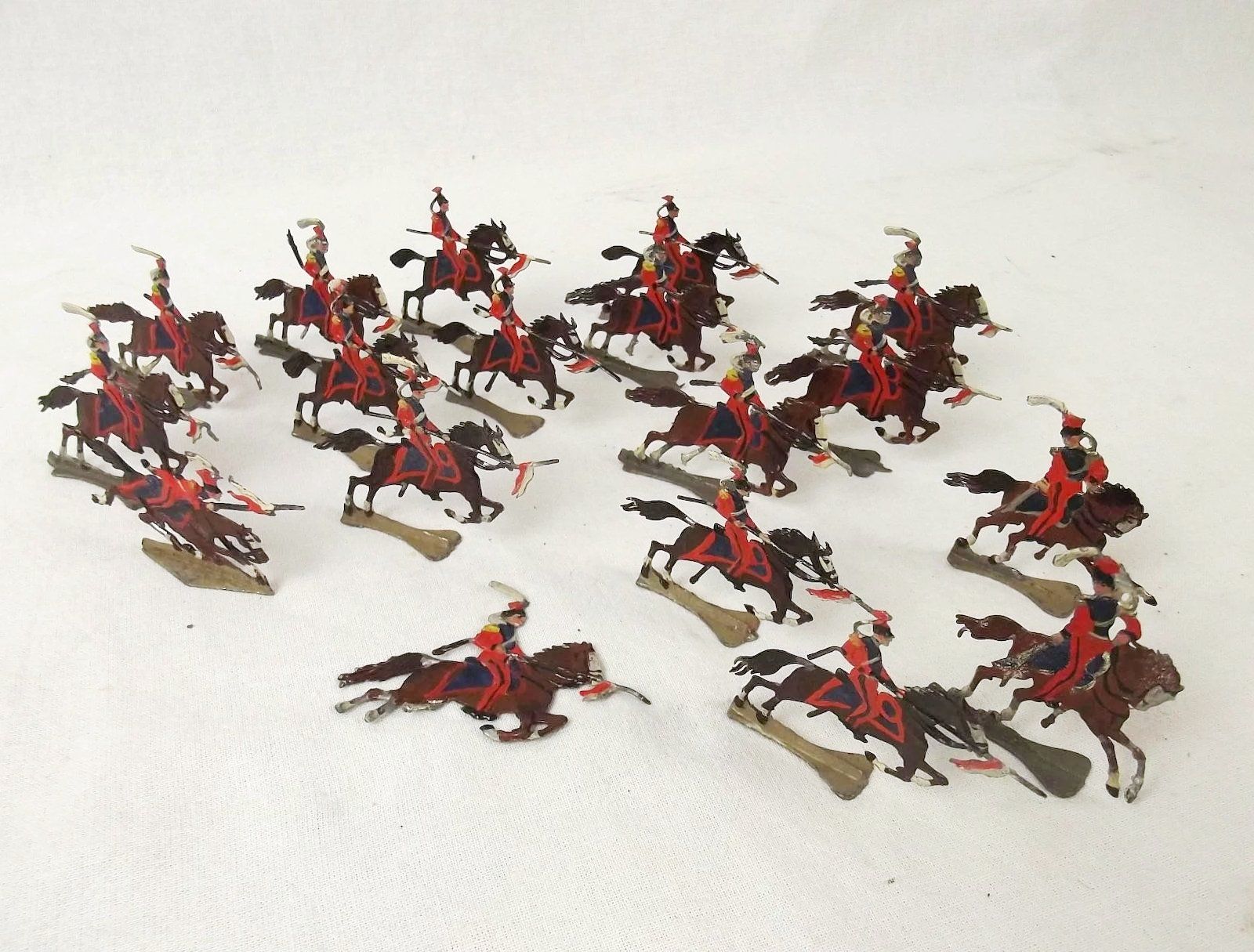 Vintage Tin Flat "Battle of Vittoria", Tinplate 72 Piece Soldiers - Image 5