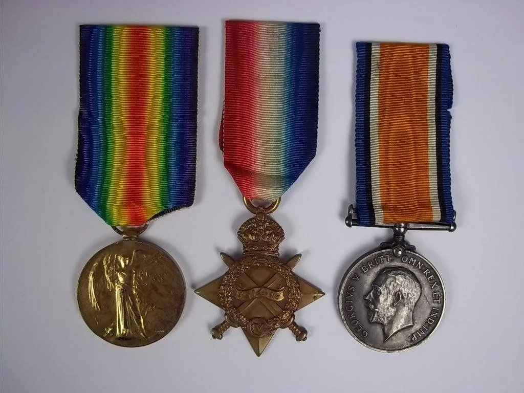 WW1 1914/15 Medal Trio Awarded to PTE.F.H White Somerset Light Infantry - Image 2