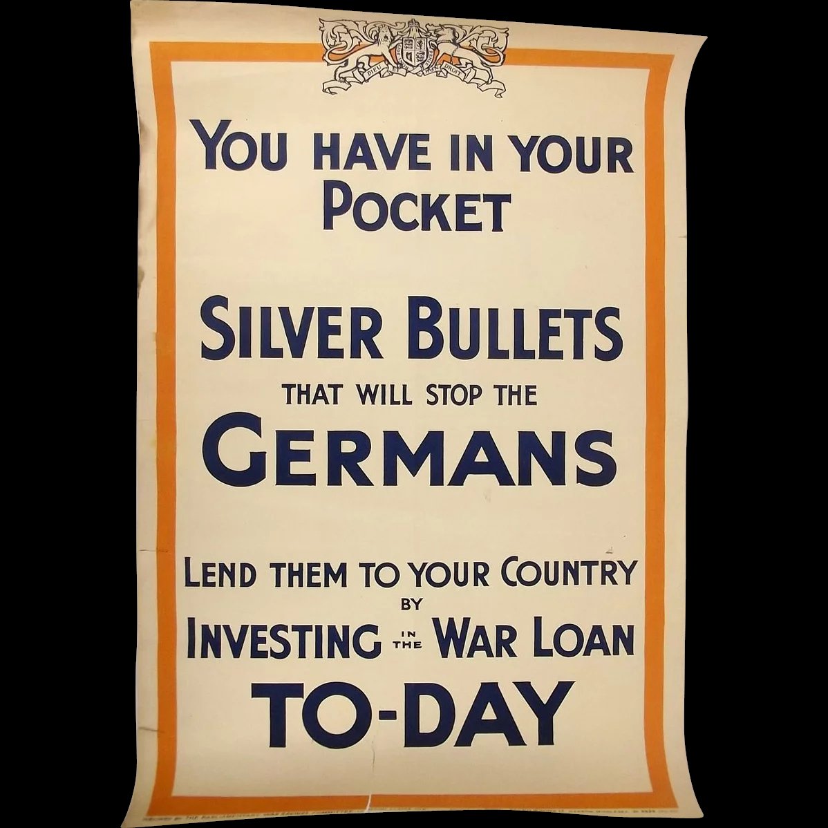 WW1 (1915) War Savings Committee Propaganda Poster
