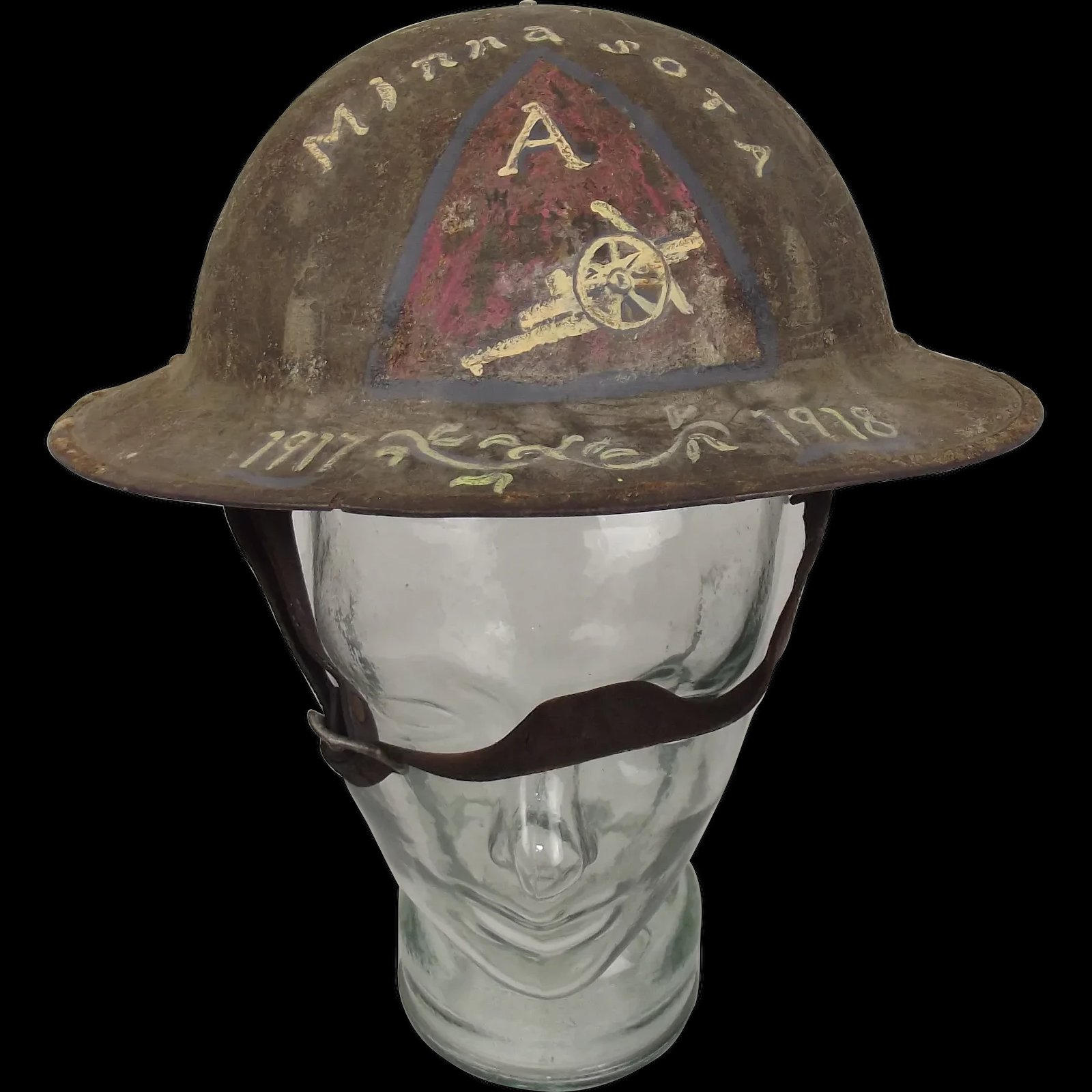 WW1 American Artillery Brodie Helmet