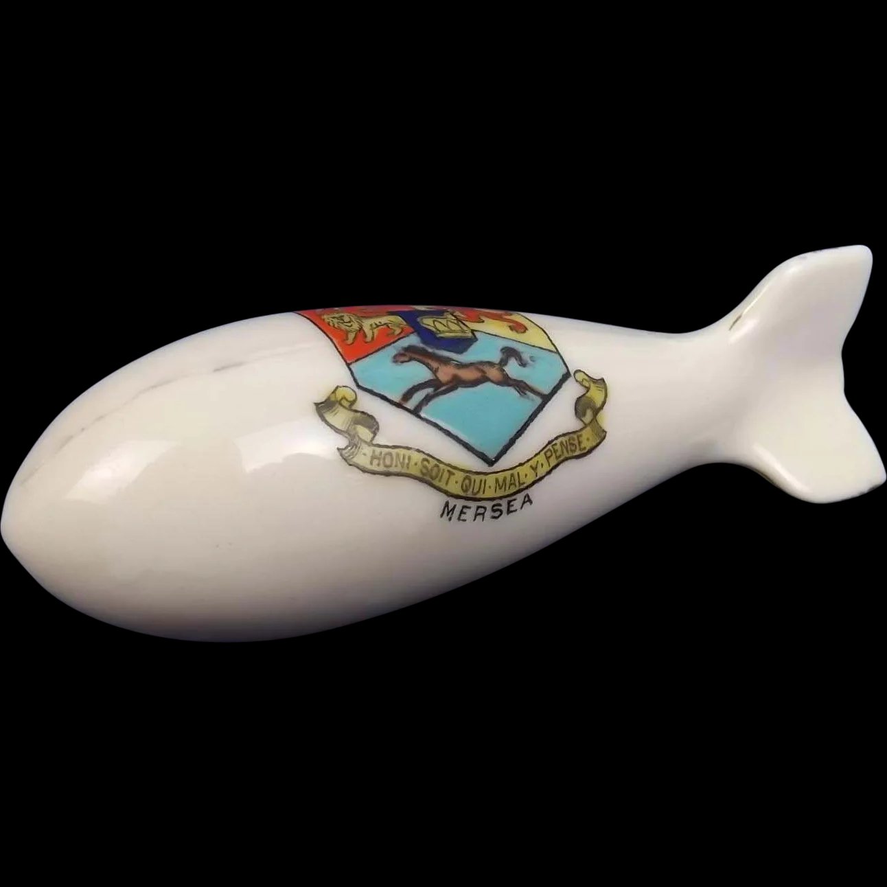 WW1 Arcadian Crested China Model Of A British Aerial Torpedo - Mersea
