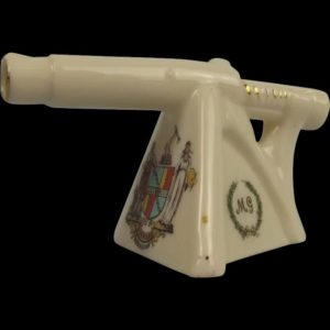 WW1 Carlton Crested China Model Of British Machine Gun - Birmingham