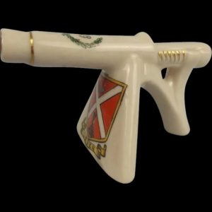 WW1 Carlton Crested China Model Of British Machine Gun - Leven
