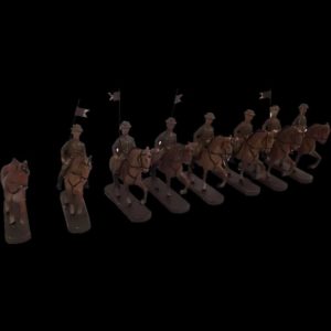 WW1 Elastolin British Cavalry Set Of 15 Pieces