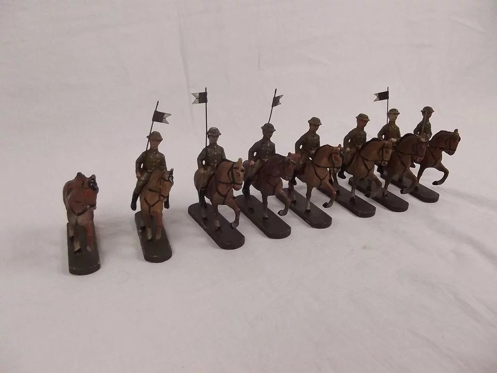 WW1 Elastolin British Cavalry Set Of 15 Pieces - Image 2