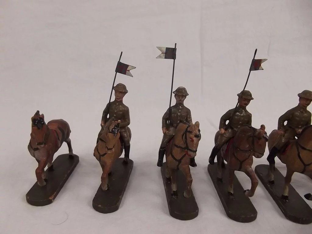 WW1 Elastolin British Cavalry Set Of 15 Pieces - Image 4