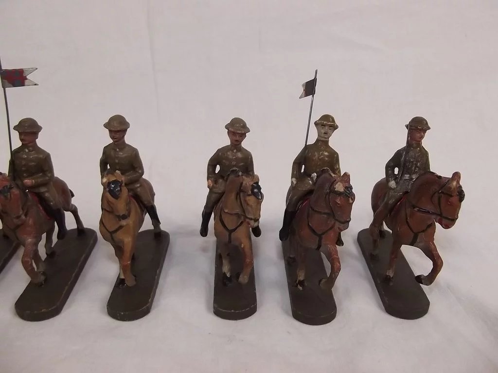 WW1 Elastolin British Cavalry Set Of 15 Pieces - Image 5