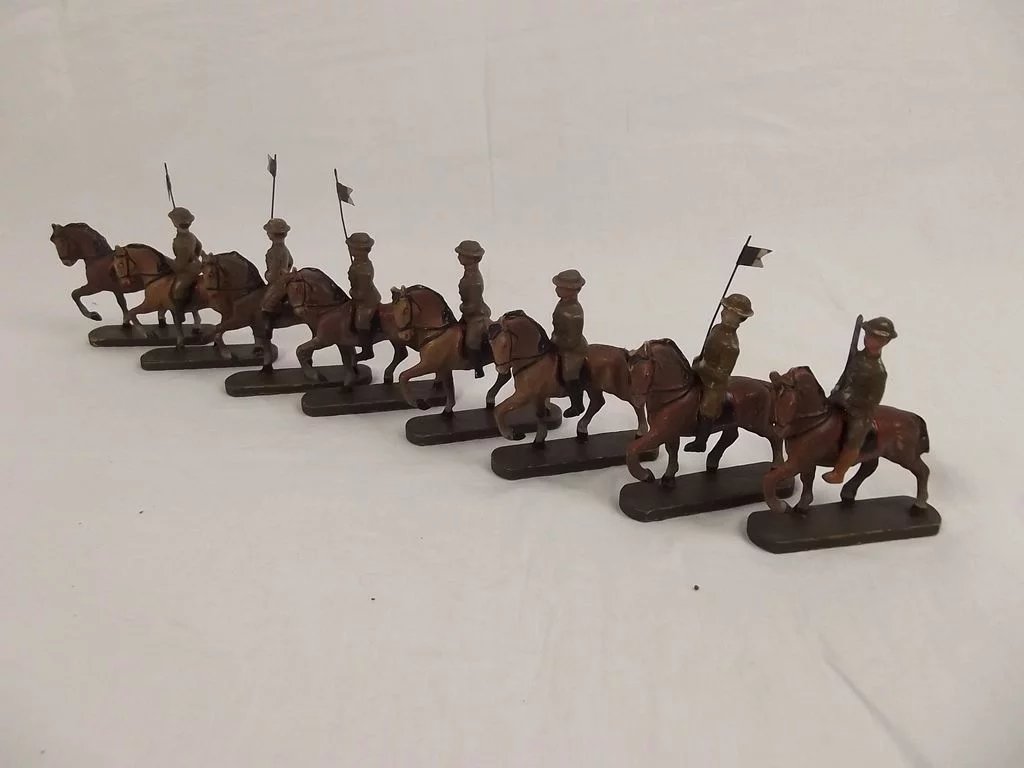 WW1 Elastolin British Cavalry Set Of 15 Pieces - Image 6