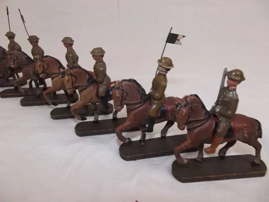 WW1 Elastolin British Cavalry Set Of 15 Pieces - Image 7