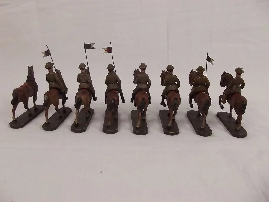 WW1 Elastolin British Cavalry Set Of 15 Pieces - Image 8