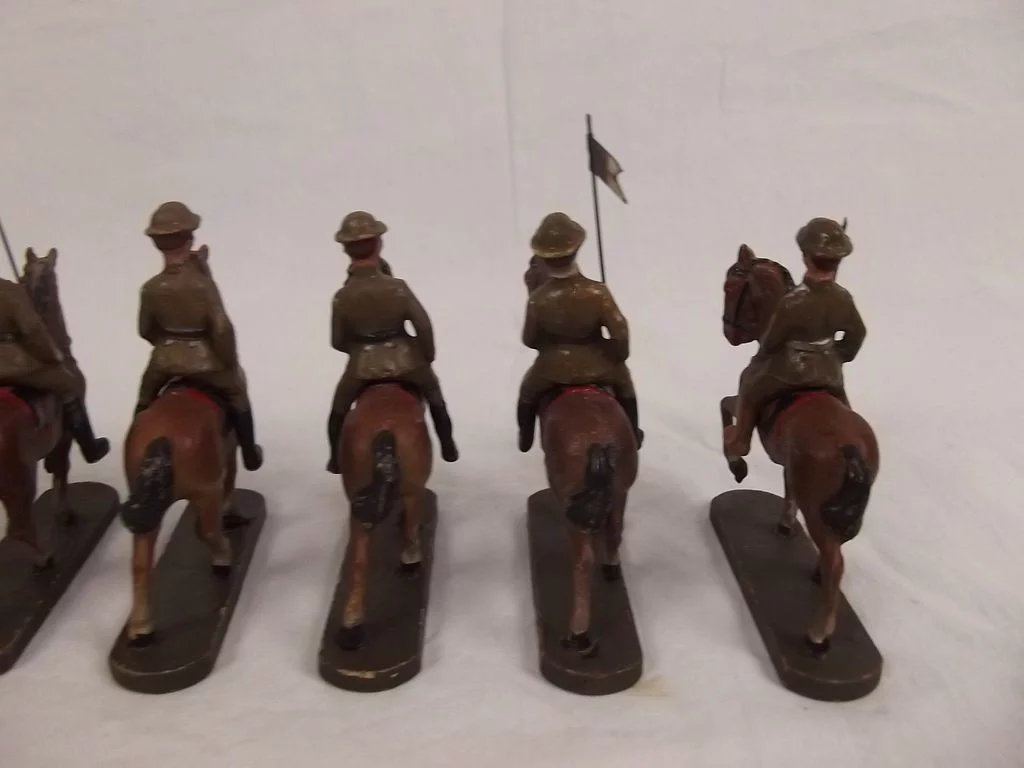 WW1 Elastolin British Cavalry Set Of 15 Pieces - Image 9