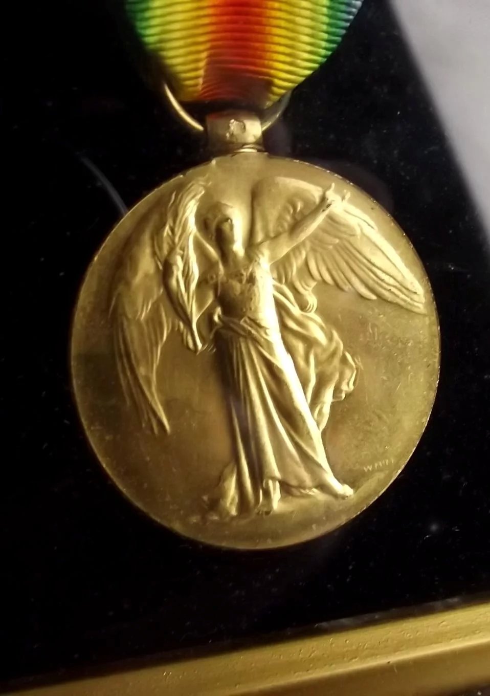 WW1 Framed Medal Pair - HMS Canada - A. Benson A.B.R.N. - Image 7