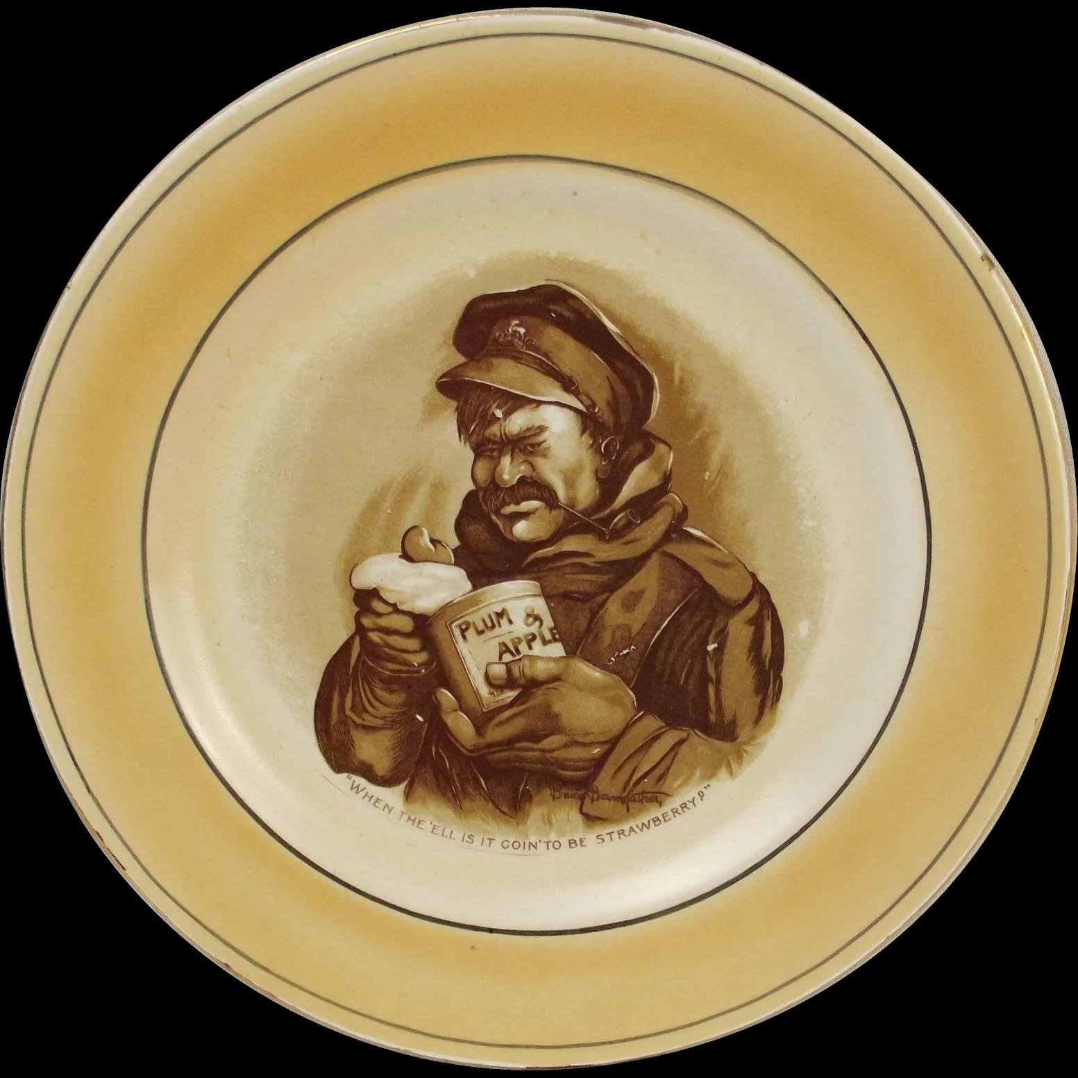 WW1 Grimwades Bruce Bairnsfather Old Bill Plate